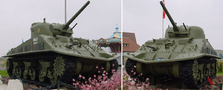 Sherman V DD tank in Courseulles sur Mer