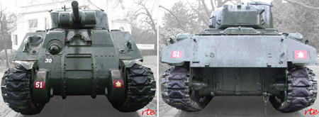 Medium tank M4A4, Sherman V in Oosterbeek.