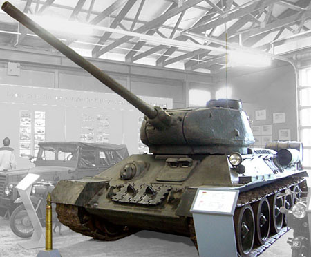 T34-85 tank in Munster (D).