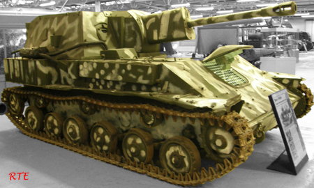 De tank destroyer SU-76M in Bovington (GB).