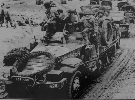 Half-track M3A1, Omaha Beach.